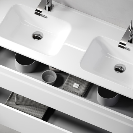Тумба под раковину Sancos Urban UR120-2W 120х50 подвесная цвет белый